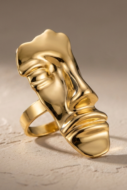Golden Visage Ring