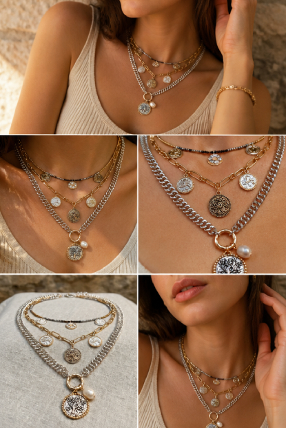 Imperial Coin Layered Necklace