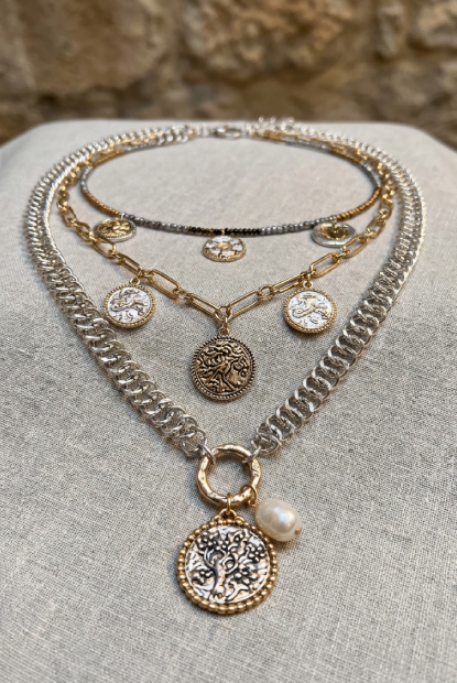 Imperial Coin Layered Necklace